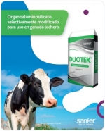 Organoaluminosilicato selectivamente modificado para su uso en ganado lechero.