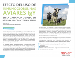 Efecto del uso de inmunoglobulinas aviares IgY en la ganancia de peso en becerras lactantes Holstein.